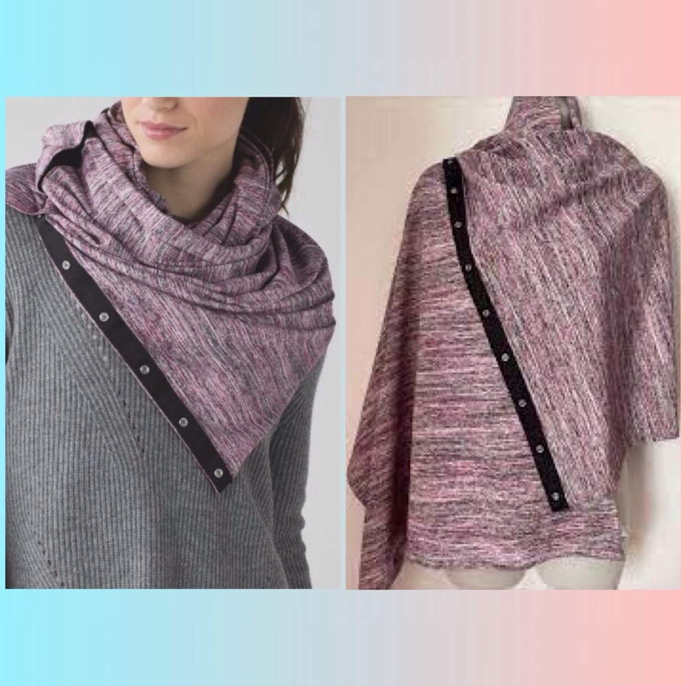 Lululemon Athletica Pink and Black Scarf